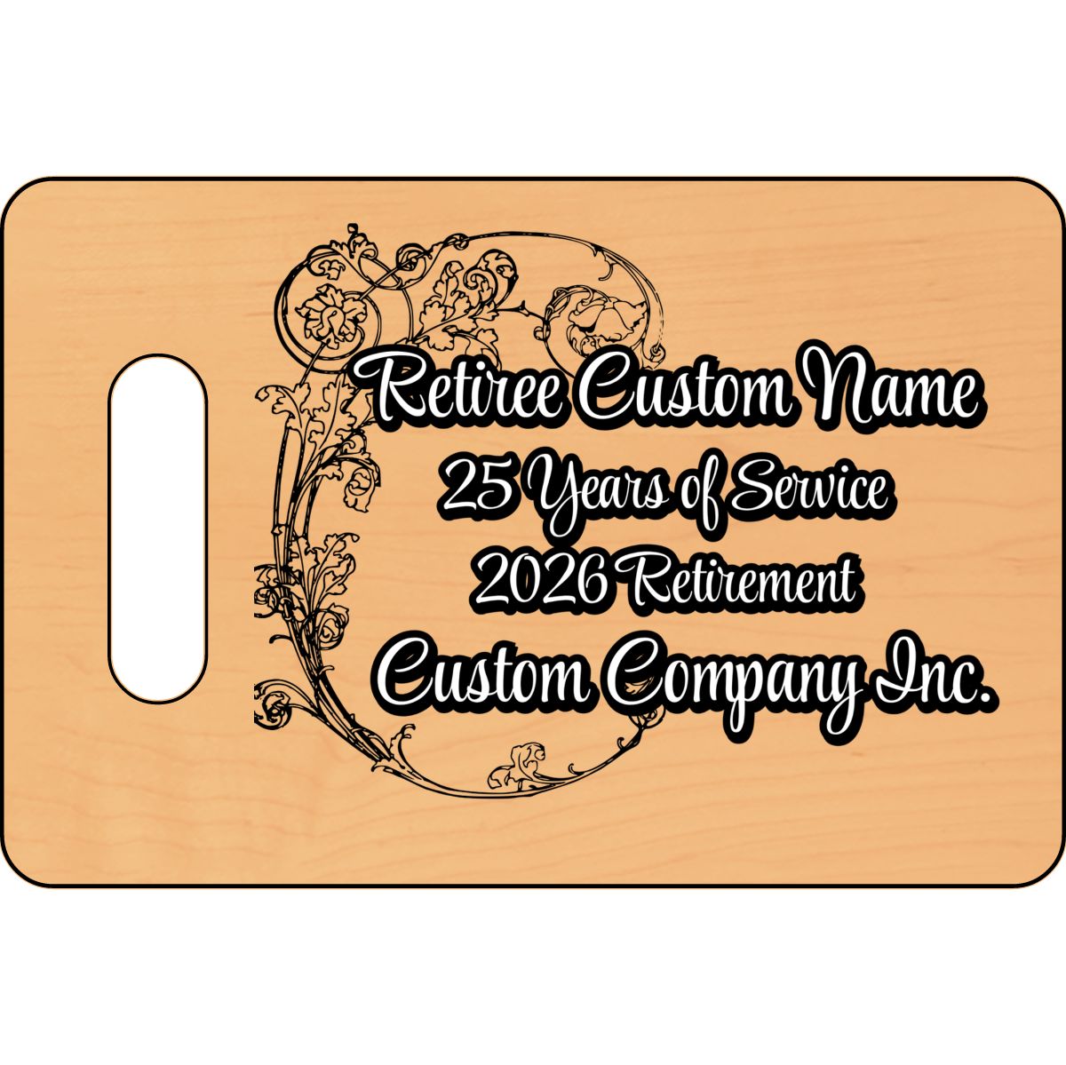 Retiree Personalized Name Plaque 25 Years of Service Gift