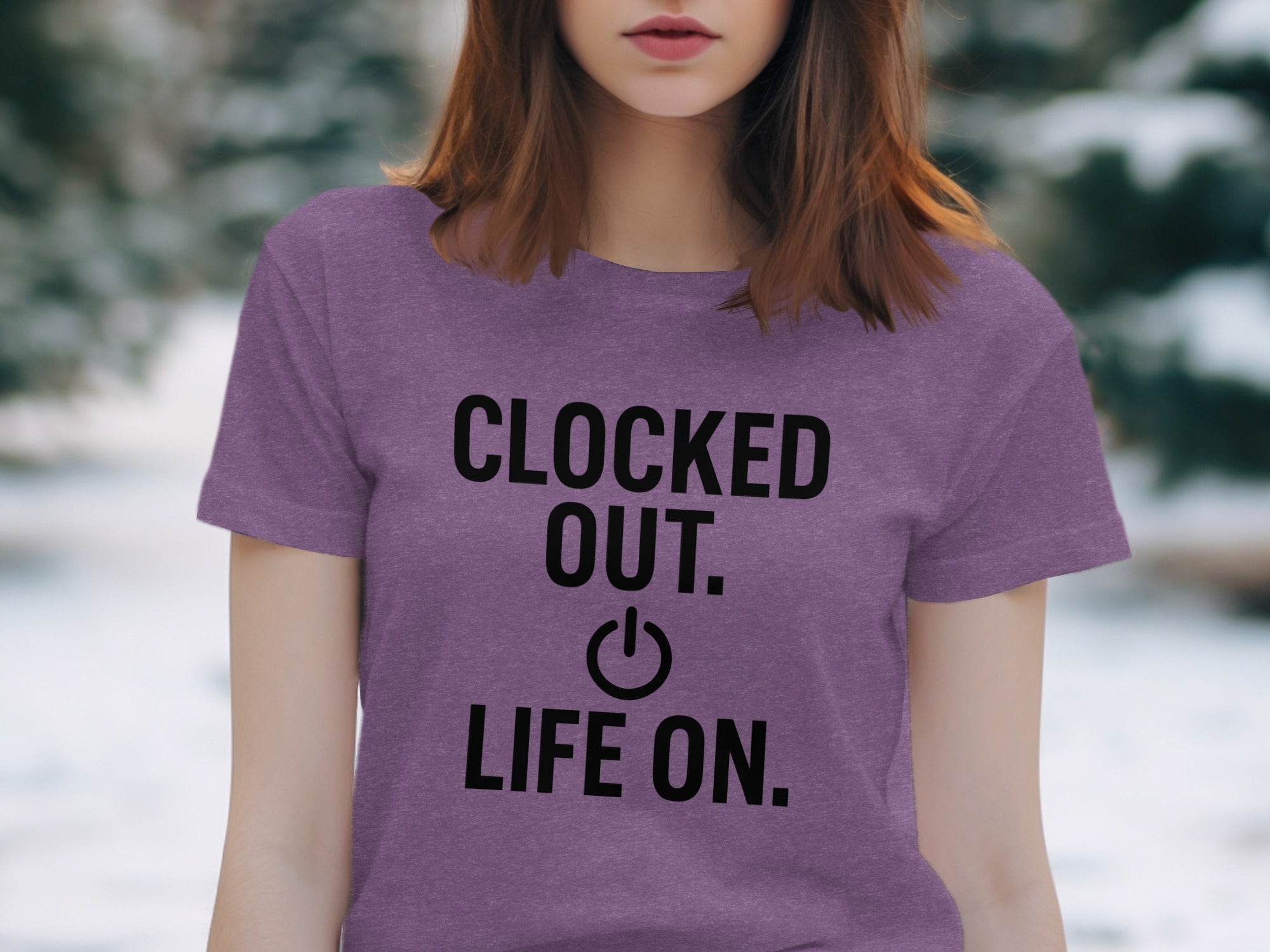Clocked Out Life On Dark Heaterh Color Bella T-Shirts - Retiree Gifts Retirement Party