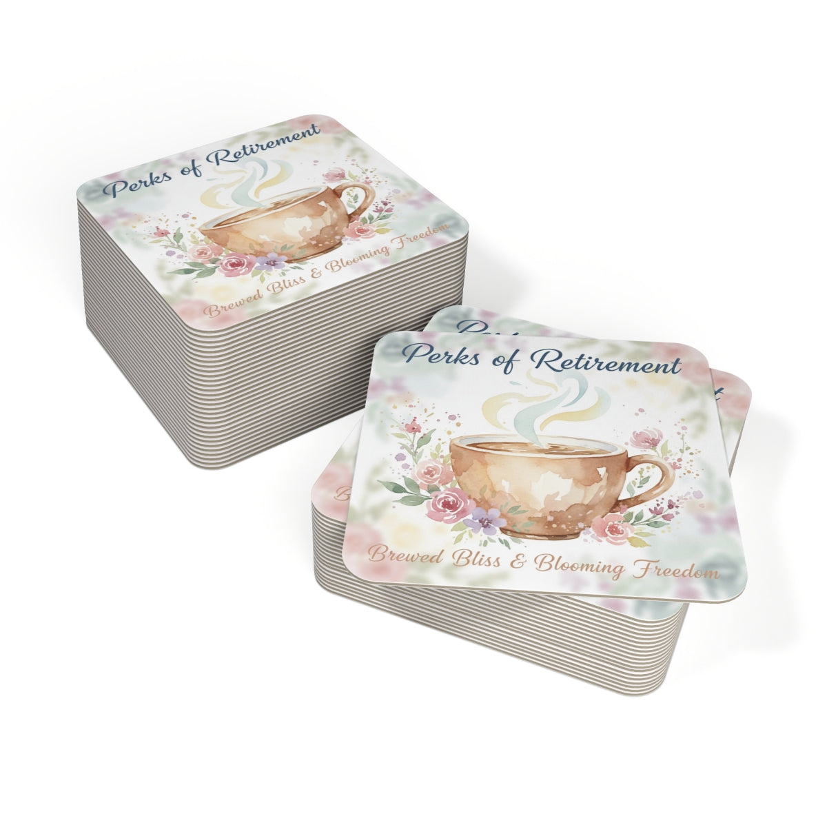 Delightful Perks of Retirement Coaster Set
