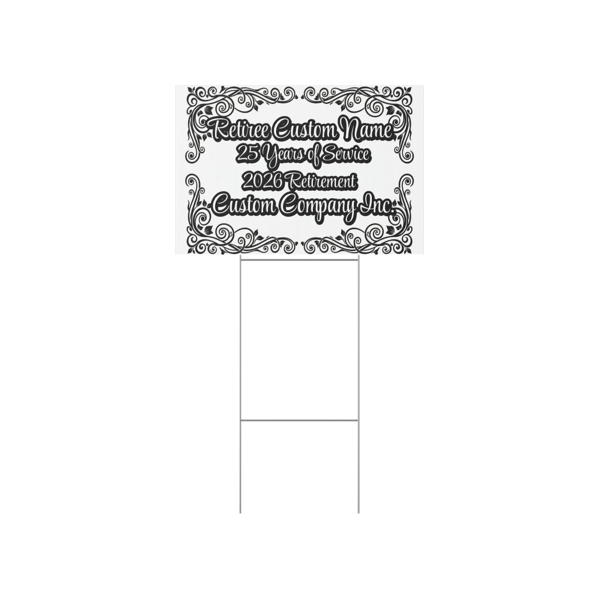 Retiree 25 Years of Service 2023 Retirement Sign product