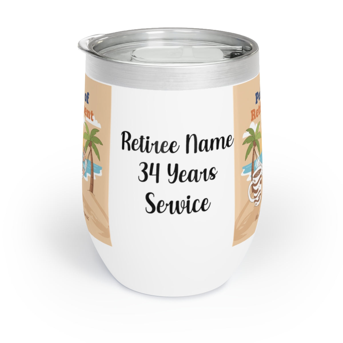 Retiree Name 34 Years Service Retirement Mug Cup