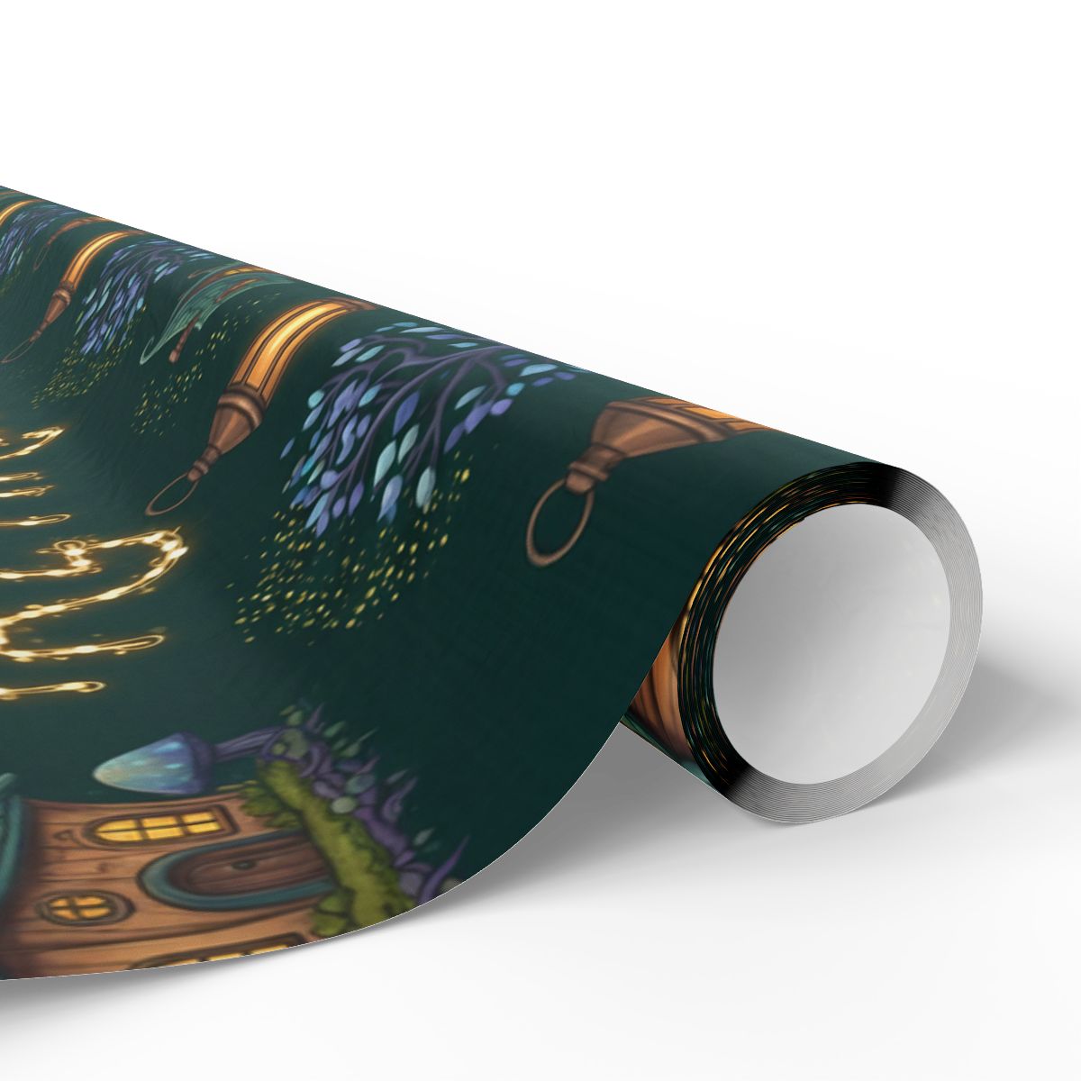 Magical Night Scene Wrapping Paper Roll for Crafts