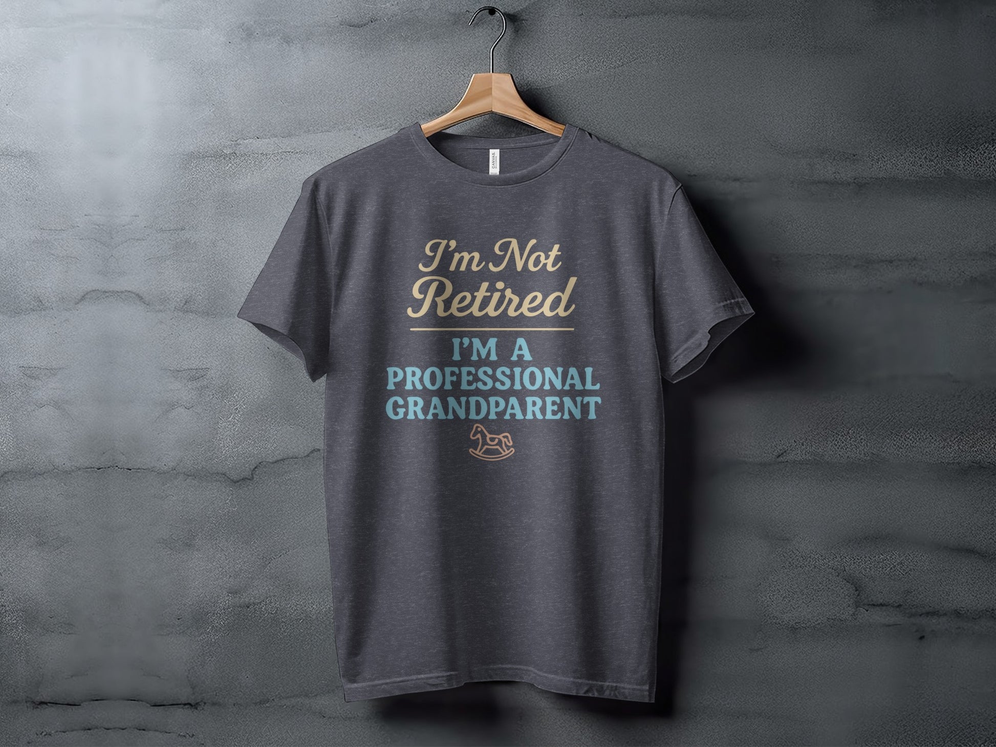I'm Not Retired I'm A Professional Grandparent | Dark Heaher Color Bella T-Shirts - Retiree Gifts Retirement Party