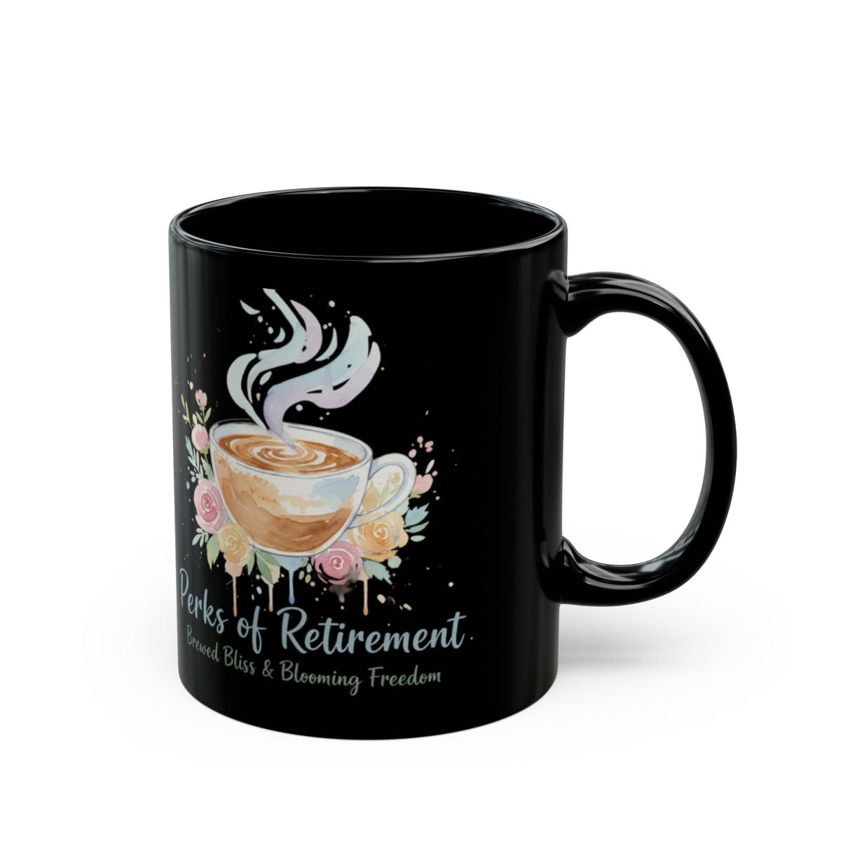 Perks of Retirement Brewed Bliss & Blooming Freedom Mug