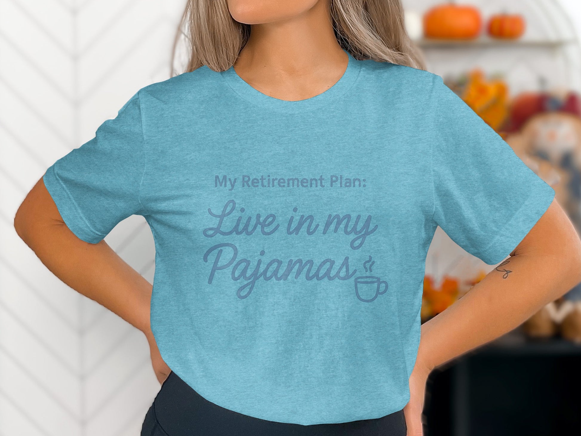 My Retirement Plan Live in my Pajamas | Retirement Fun | Soft Color Bella T-Shirts - Retiree Gifts Retirement Party