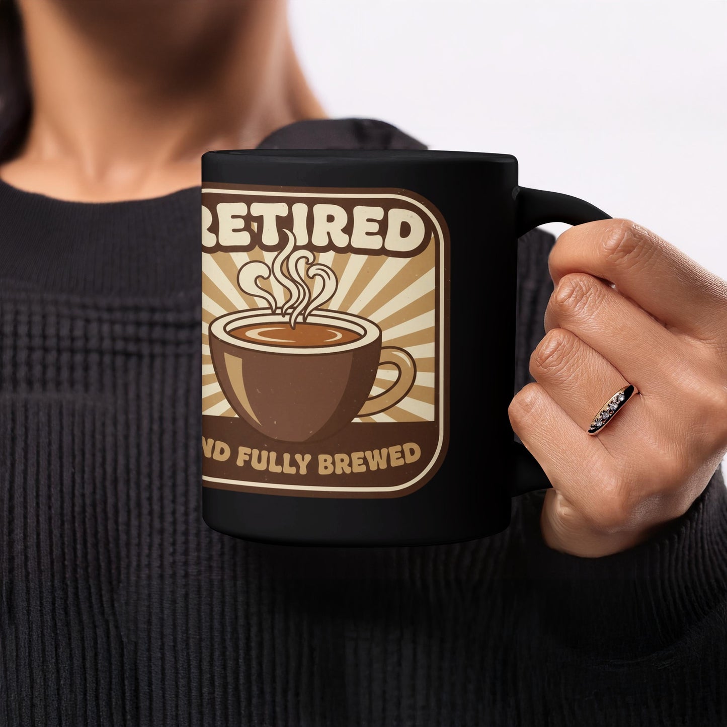 Retired and Fully Brewed Coffee Mug for Relaxed Moments