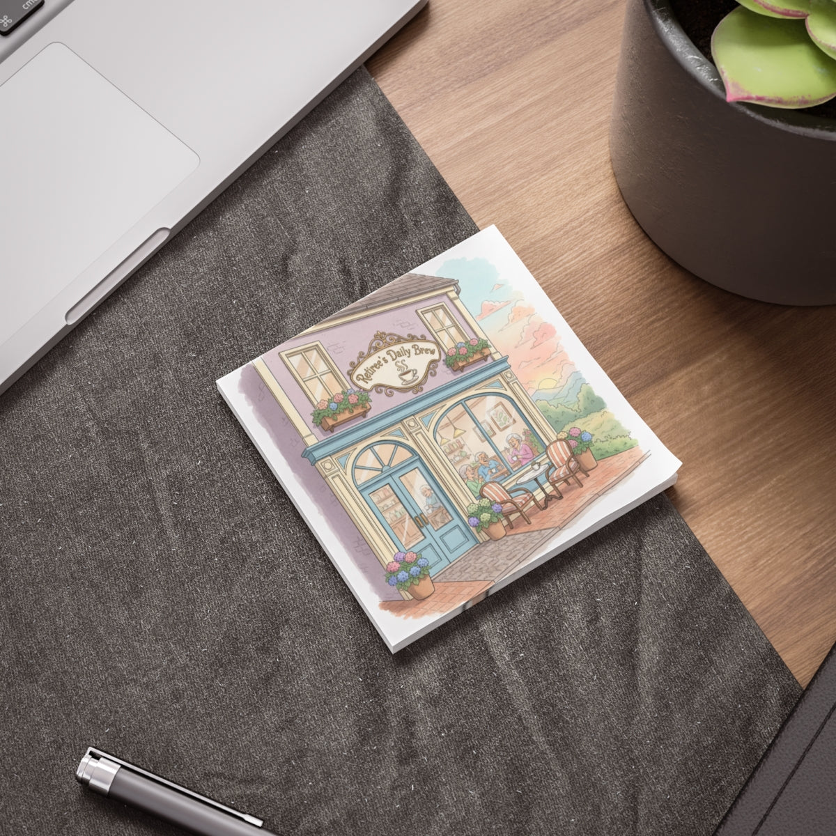 Charming Bakery Storefront Illustration Card