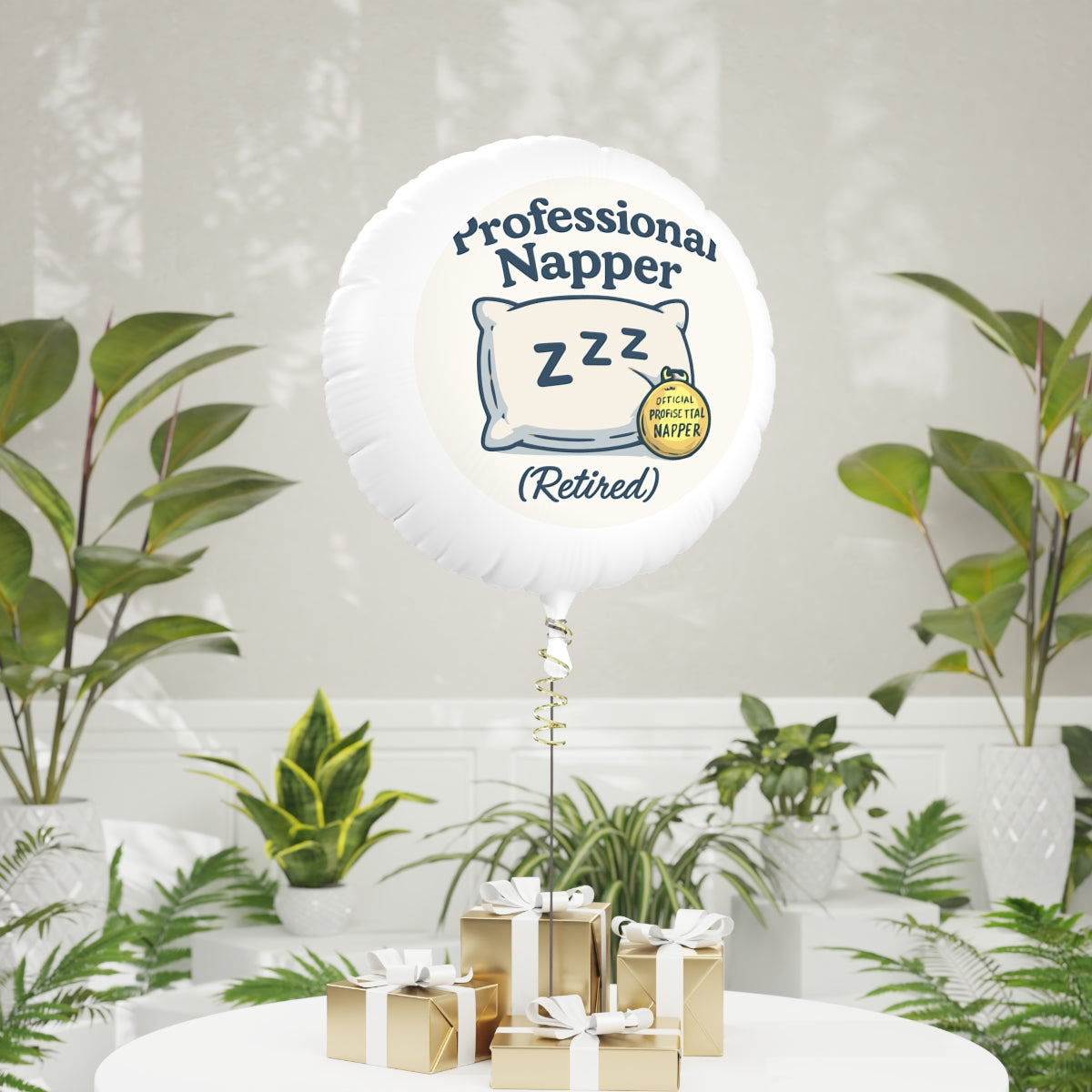 Professional Napper Retired | Official Profisettal Napper | Perfect retirement gifts Mylar Ballons 11in or 22in - Retiree Gifts Retirement Party