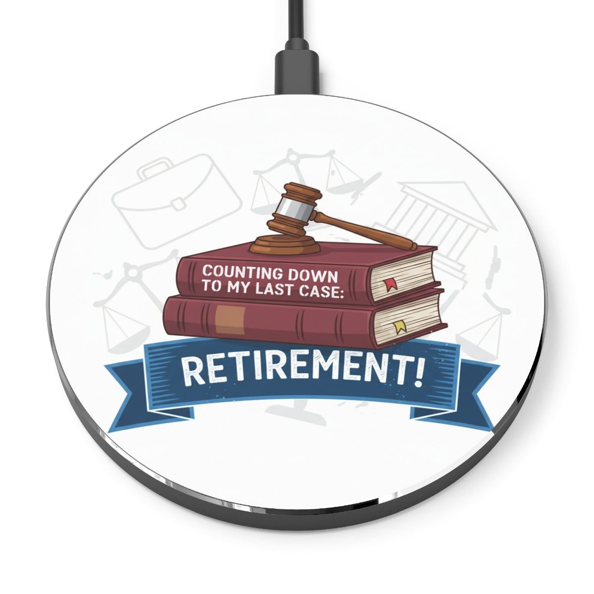 Counting Down To My Last Case Retirement! | Lawyer Personalized Phone Stand or Phone Charger - Retiree Gifts Retirement Party