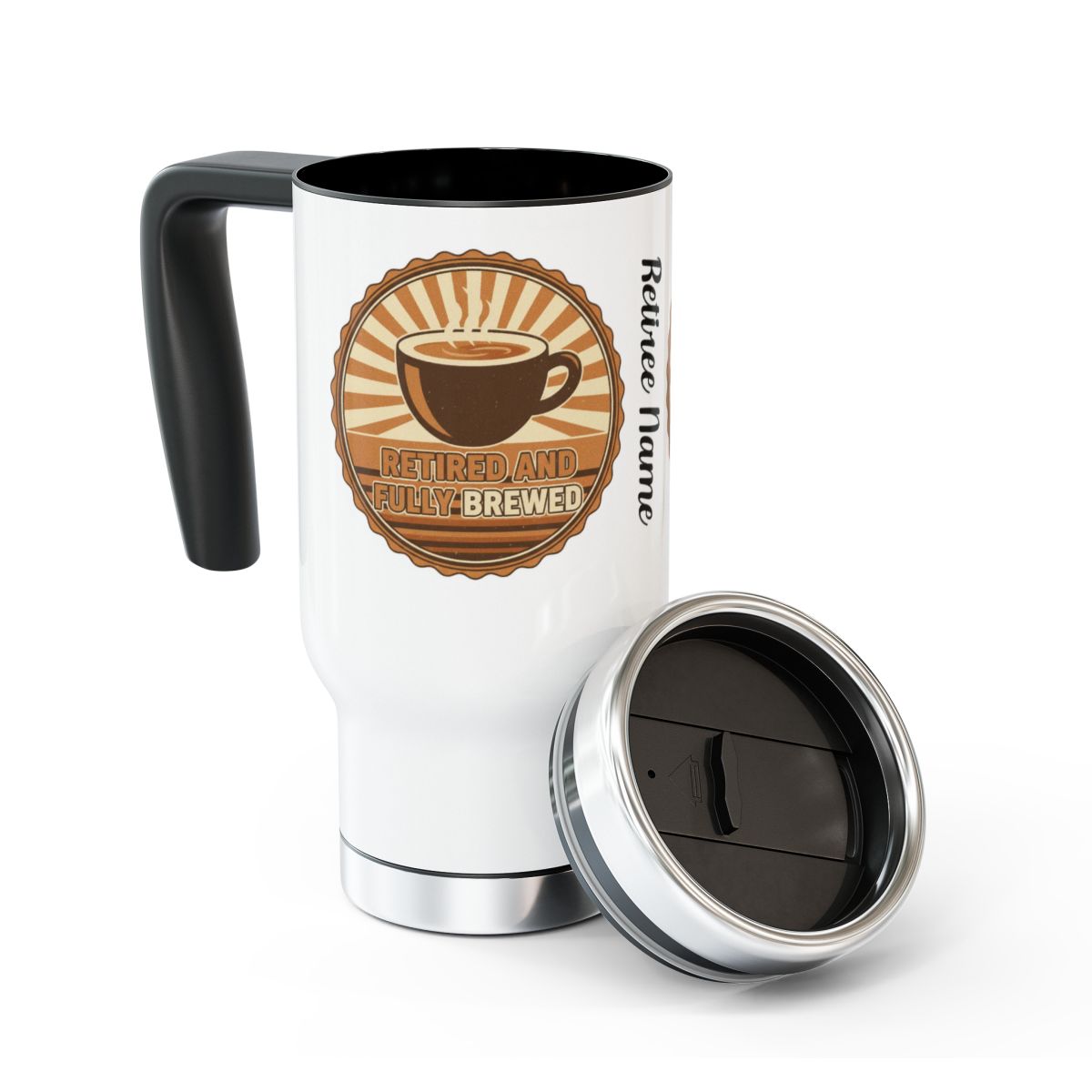 Retired and Fully Brewed Travel Mug for Coffee Lovers