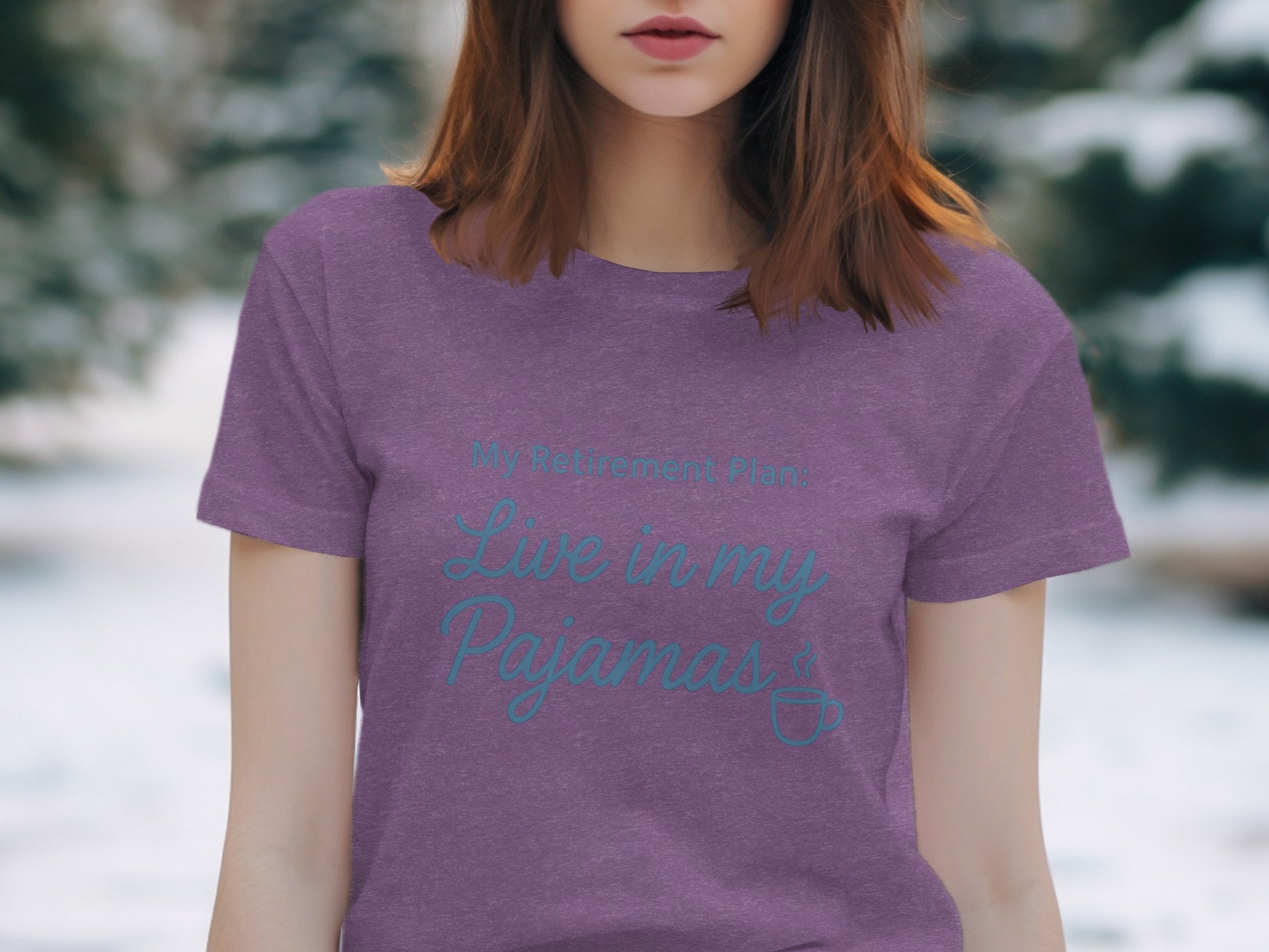 My Retirement Plan Live in my Pajamas | Dark Heaterh Color Bella T-Shirts - Retiree Gifts Retirement Party