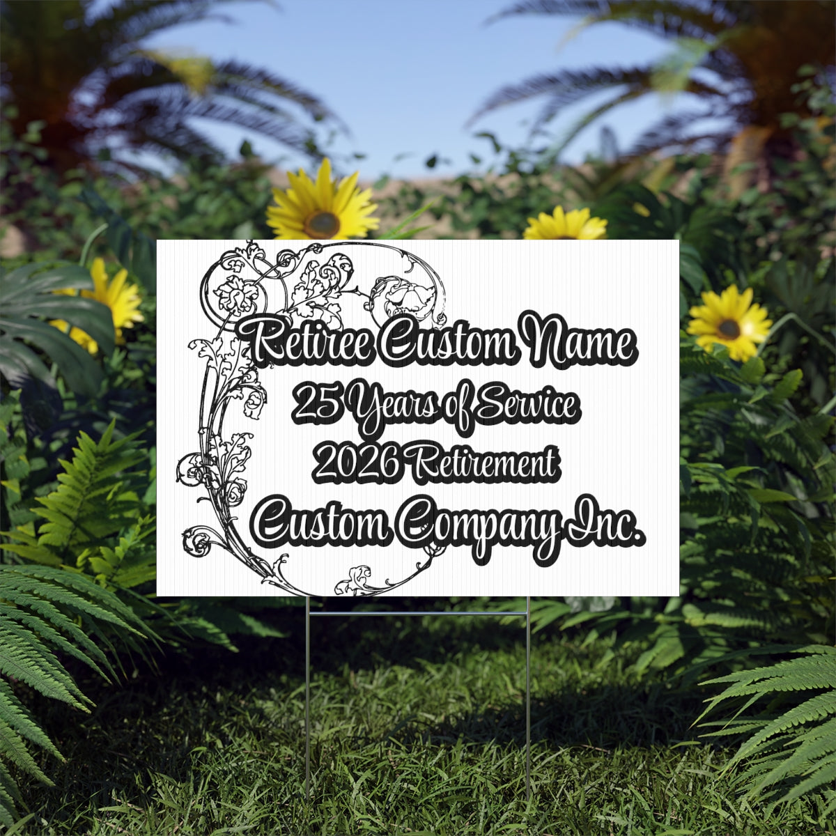 Personalized Retirement Celebration Yard Sign product