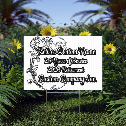 Personalized Retirement Celebration Yard Sign product