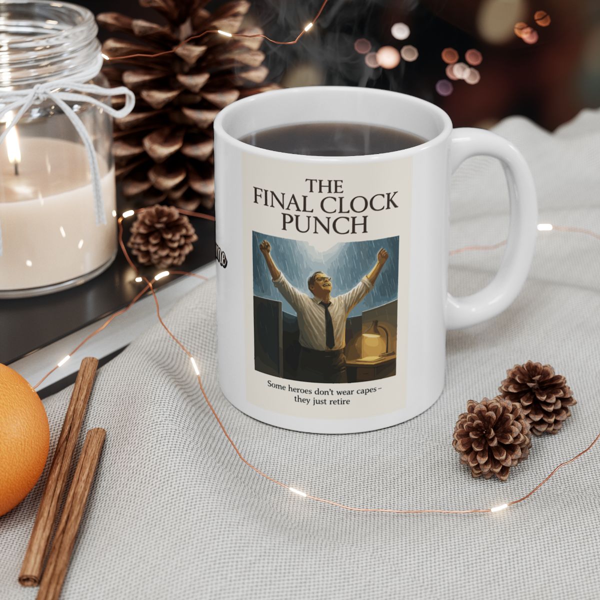 The Final Clock Punch Some heroes don't wear capes | Celebrate retirement with Personalized Microwavable Ceramic Mugs 11oz 15oz 20oz - Retiree Gifts Retirement Party