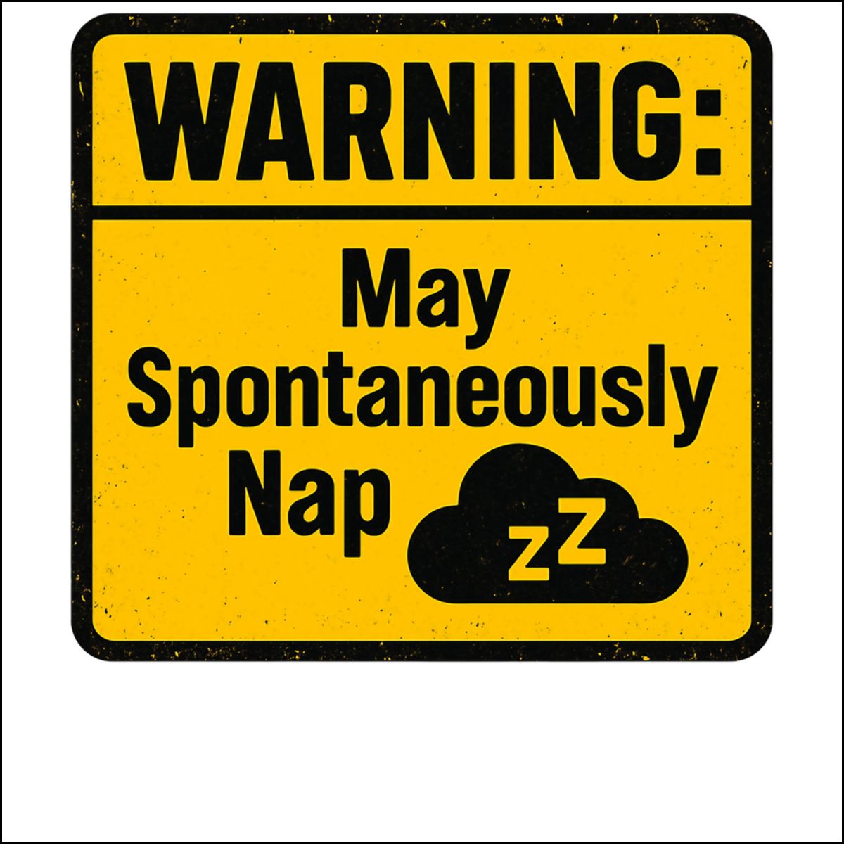 Warning May Spontaneously Nap | Custom Cut Acrylic Ornament - Retiree Gifts Retirement Party