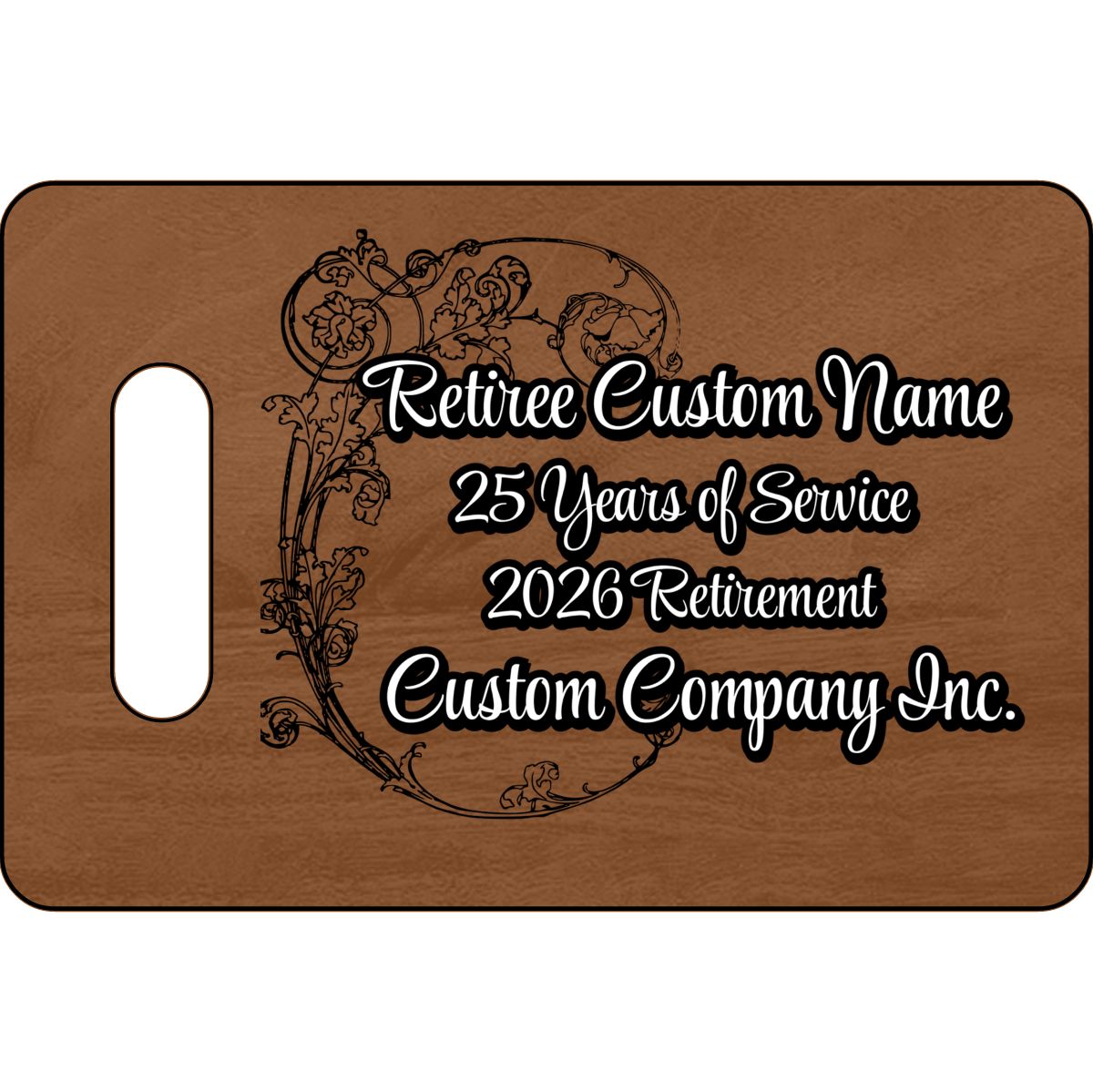 25 Years of Service Customized Retirement Plaque