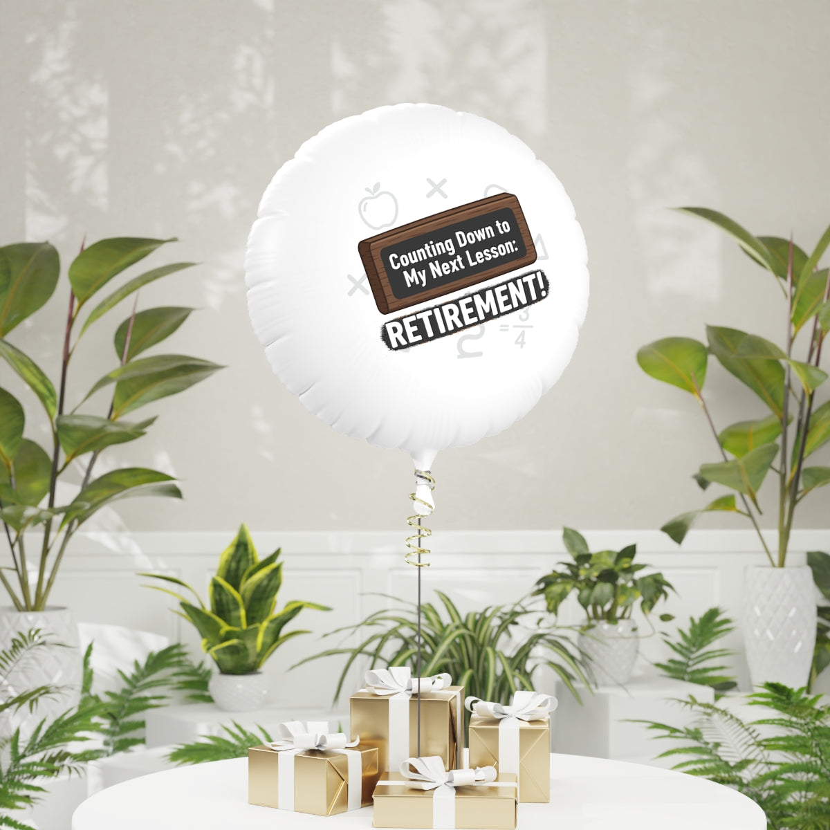 Counting Down to My Next Lesson Retirement | Retirement! | Delightful 11in or 22in Mylar Ballon - Retiree Gifts Retirement Party