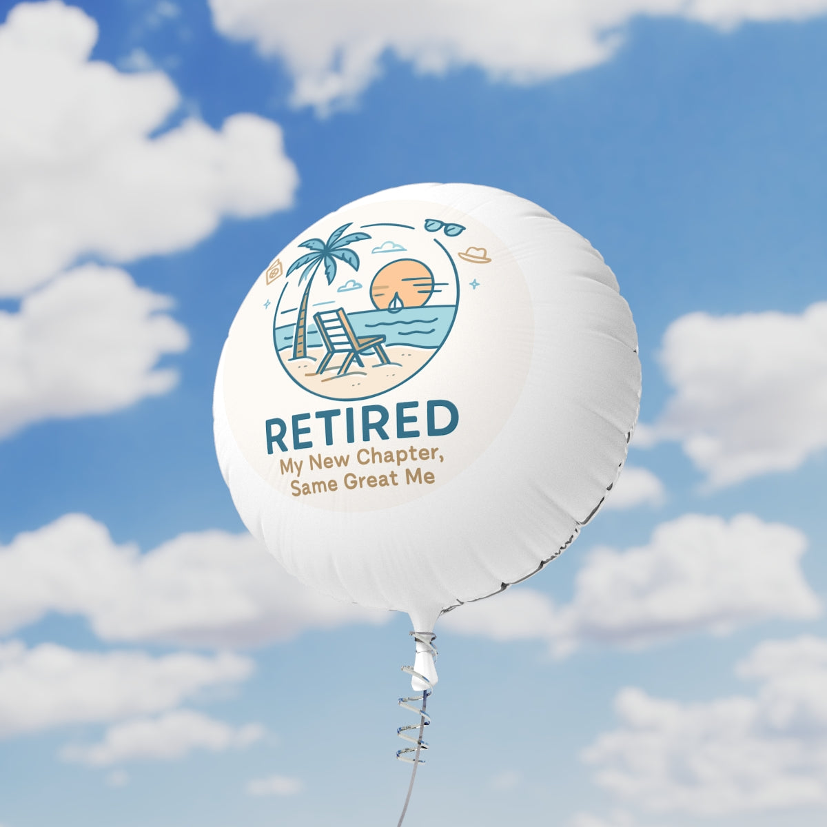 Retired My New Chapter Same Great Me | Retirement | Personalized Retirement Scene Mylar Ballons 11in or 22in - Retiree Gifts Retirement Party