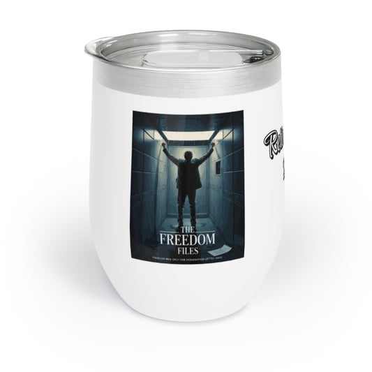 The Freedom Files Freedom Away | Retirement Personalized Wine Tumbler - Retiree Gifts Retirement Party