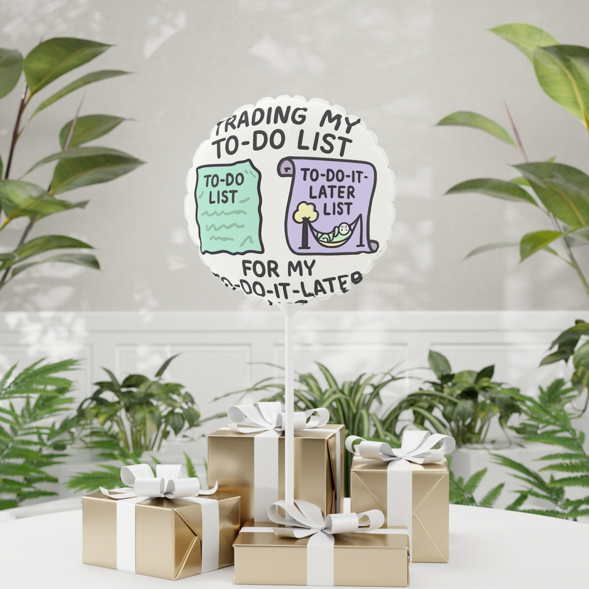Trading My To Do List | For My To Do It Later List | Personalized Retirement Mylar Ballons 11in or 22in - Retiree Gifts Retirement Party