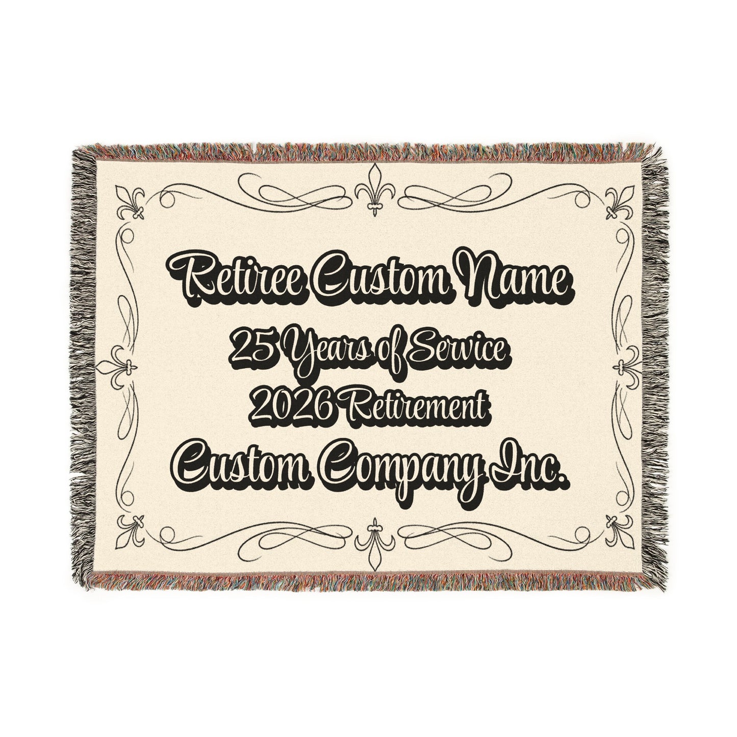 Retirement Custom Name 25 Years of Service Blanket product type