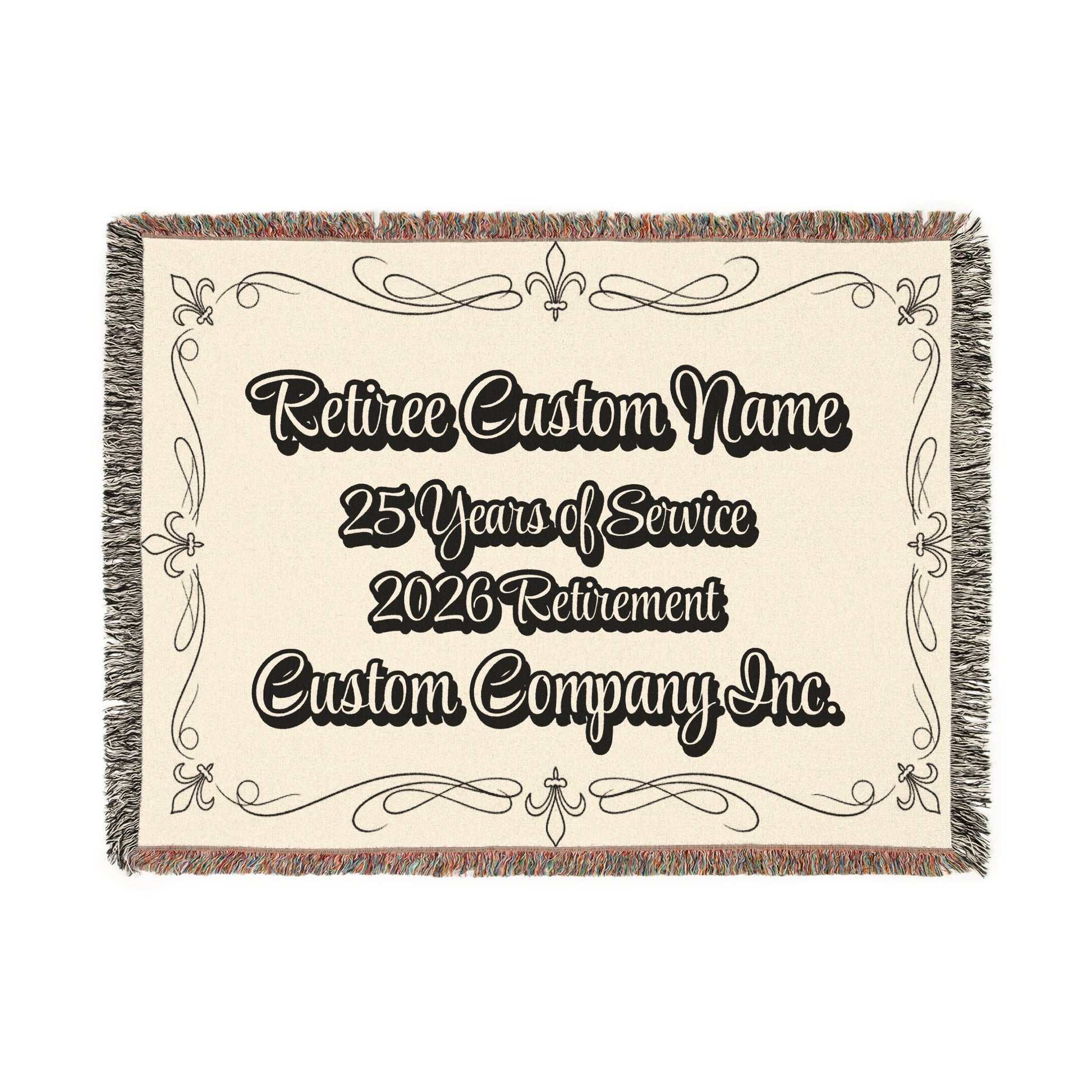 Retirement Custom Name 25 Years of Service Blanket product type