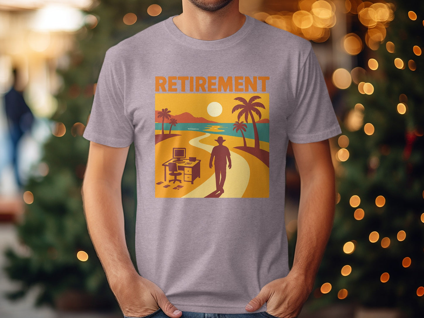 Retirement Graphic Design | A New Path Beckons | Soft Color Bella T-Shirts - Retiree Gifts Retirement Party