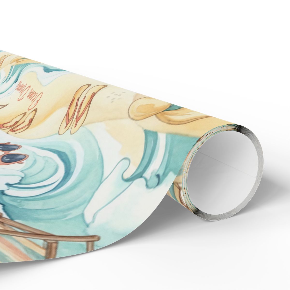 Abstract Nautical On Beach Artwork Wallpaper Roll