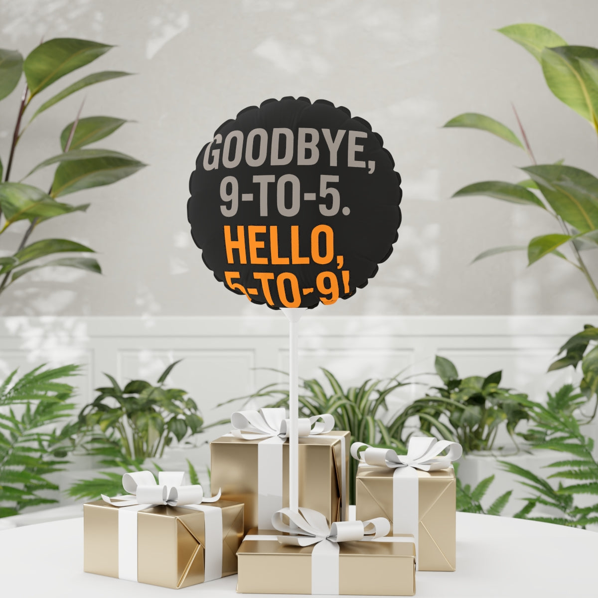 Goodbye 9-to-5 Hello 5-to-9 | Retirement Fun | Celebrate Freedom Mylar Ballons 11in or 22in - Retiree Gifts Retirement Party