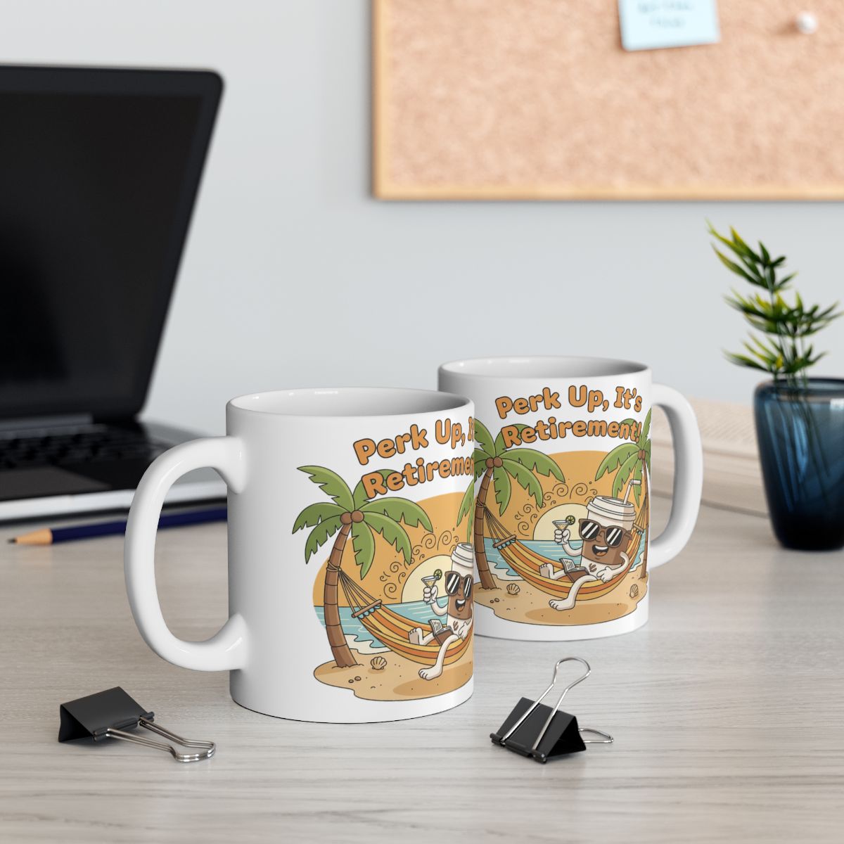 Perk Up It's Retirement Fun Coffee Mug Office Gift