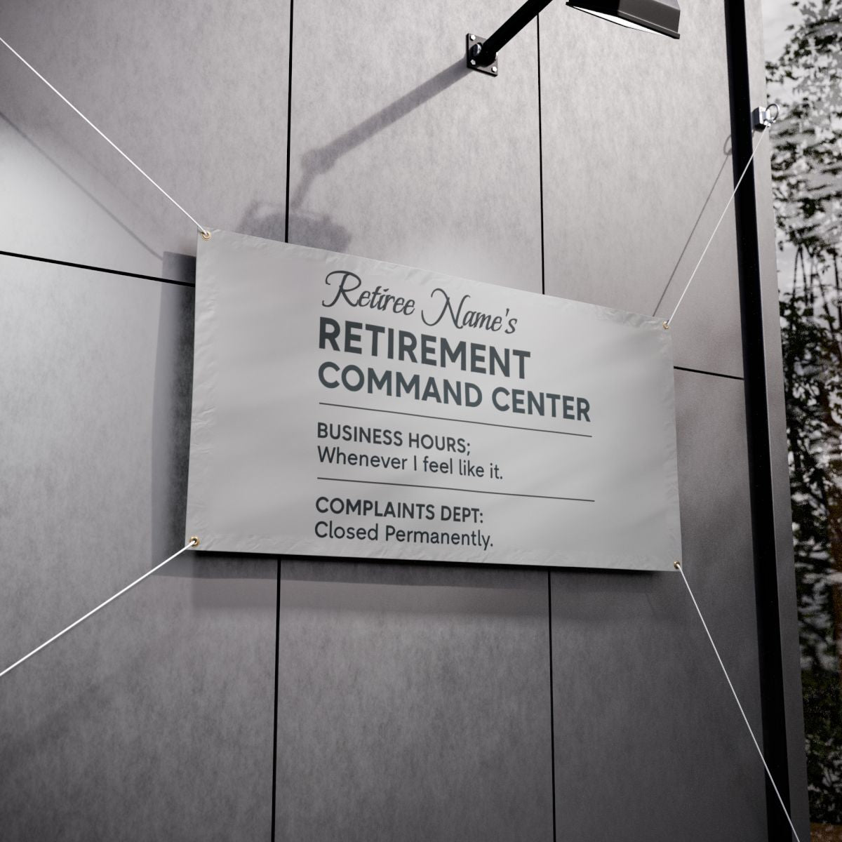 Funny Retirement Command Center Celebration Sign Large Vinyl Banner or Yard Sign - Retiree Gifts Retirement Party
