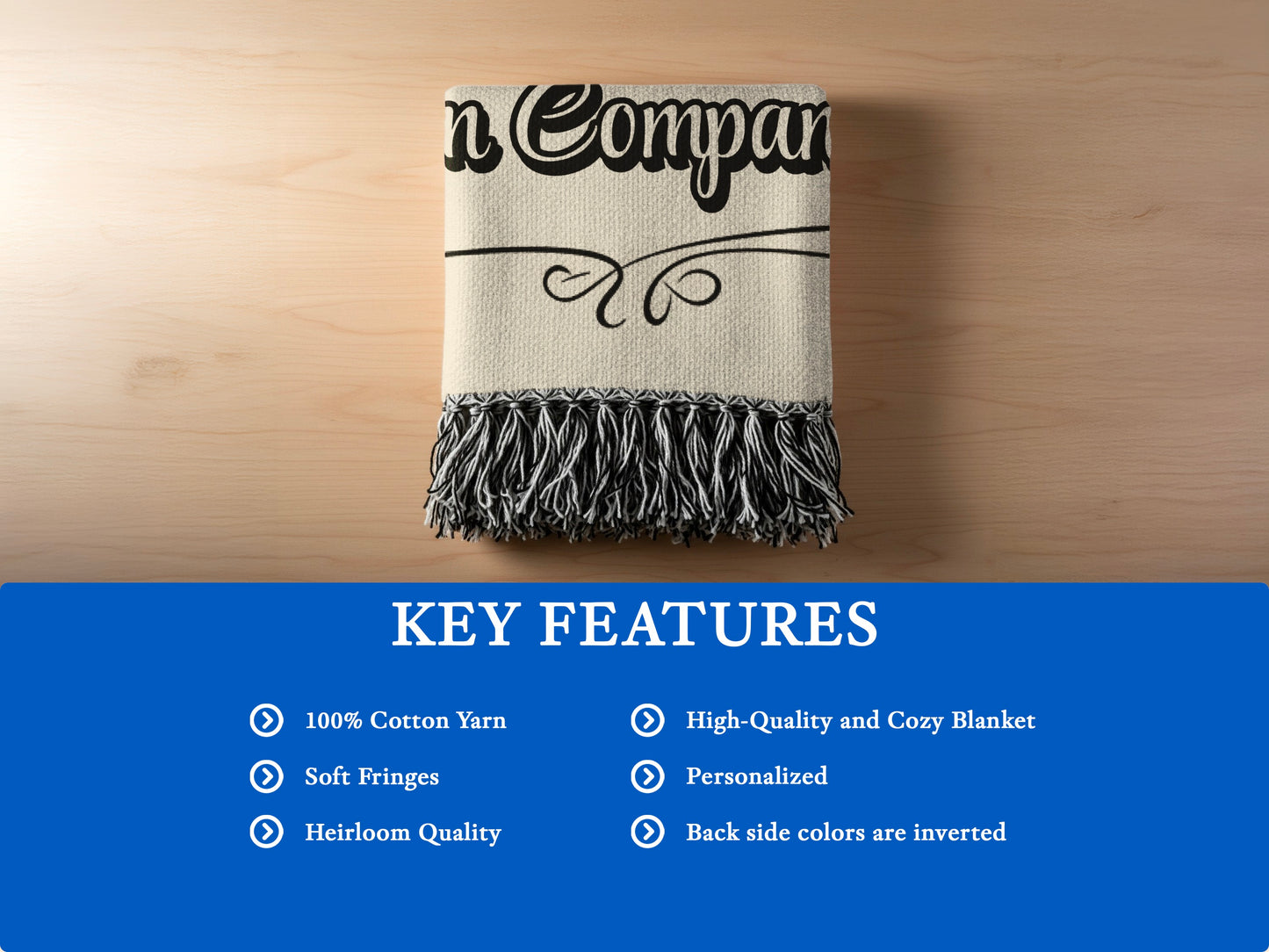Cozy High-Quality Fringed Blanket Wrapped Product