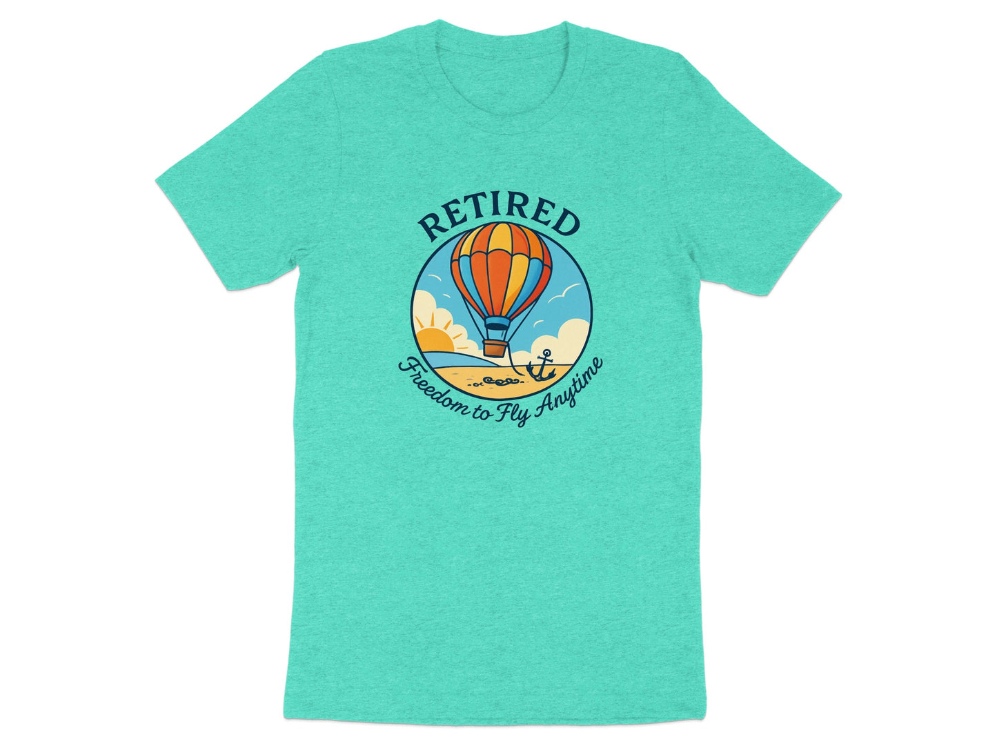 Retired Freedom to Fly Anytime | Ideal Retirement Gift | Soft Color Bella T-Shirts - Retiree Gifts Retirement Party