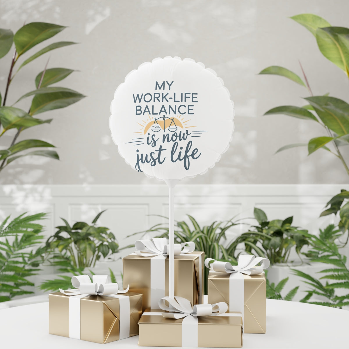My Work-Life Balance is Now Just Life 22in or 11in Mylar Ballons - Retiree Gifts Retirement Party