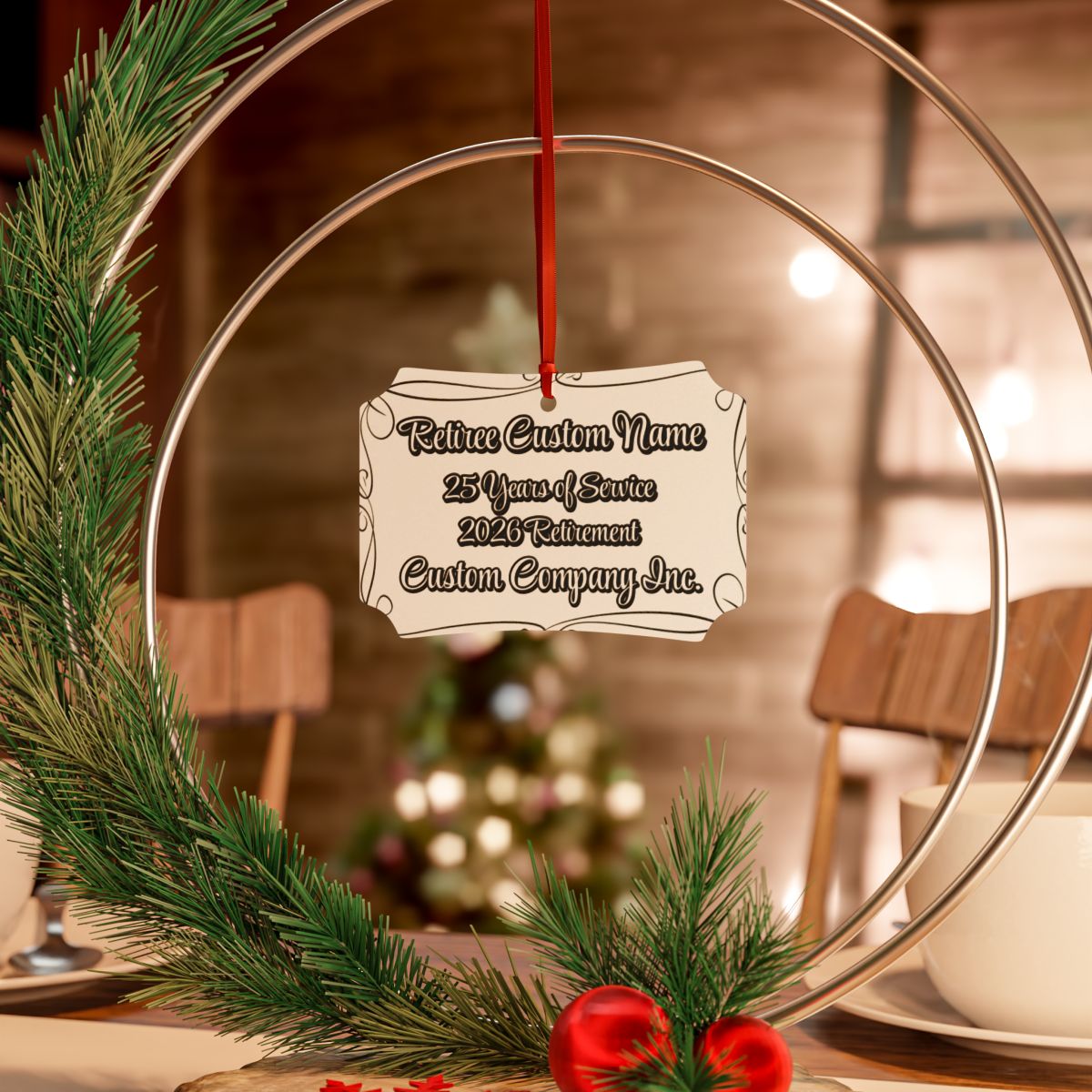Custom Retirement Keepsake Ornament Plaque Decoration