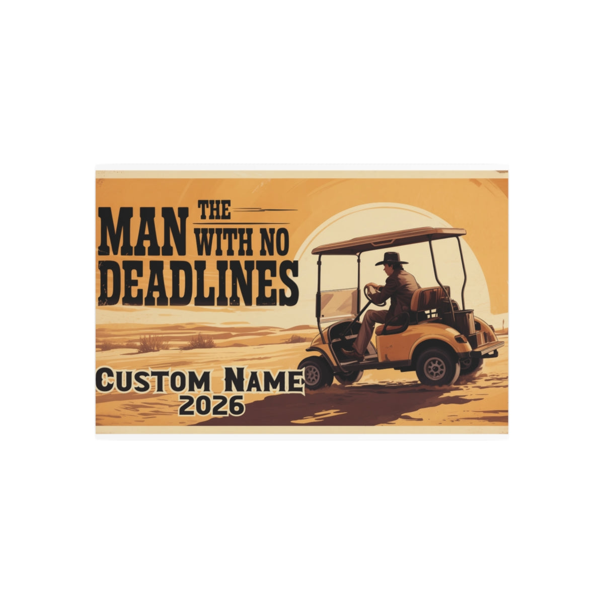 Personalized The Man with No Deadlines Retirement Metal Art Sign - Retiree Gifts Retirement Party