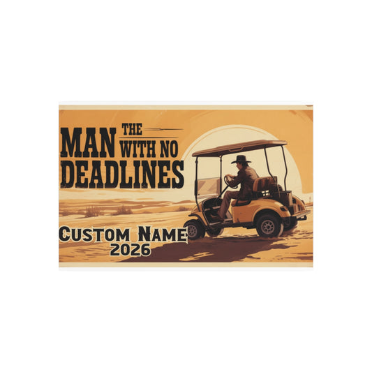 Personalized The Man with No Deadlines Retirement Metal Art Sign - Retiree Gifts Retirement Party