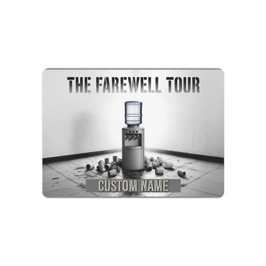Personalized The Farewell Tour Water Cooler Metal Art Sign - Retiree Gifts Retirement Party