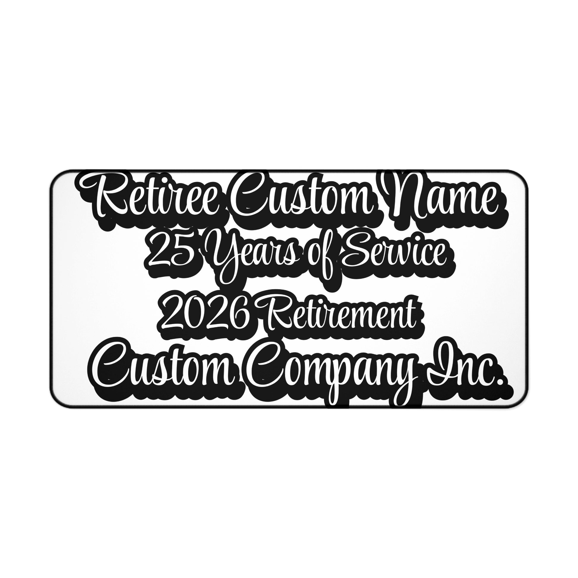 Retiree Custom 25 Years of Service 2026 Retirement Sign