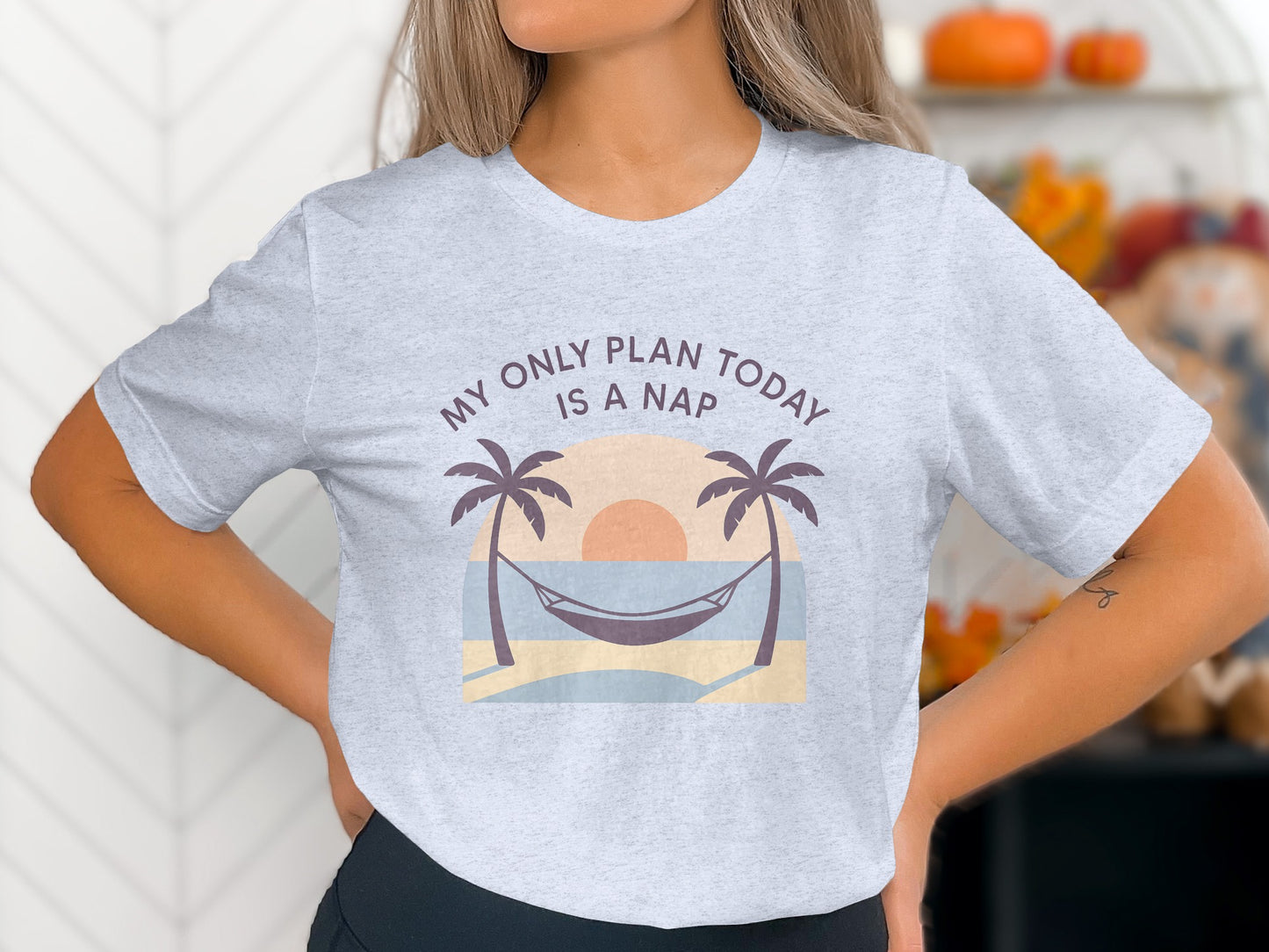 My Only Plan Today Is A Nap | Relaxing Days |Soft Color Bella T-Shirts - Retiree Gifts Retirement Party