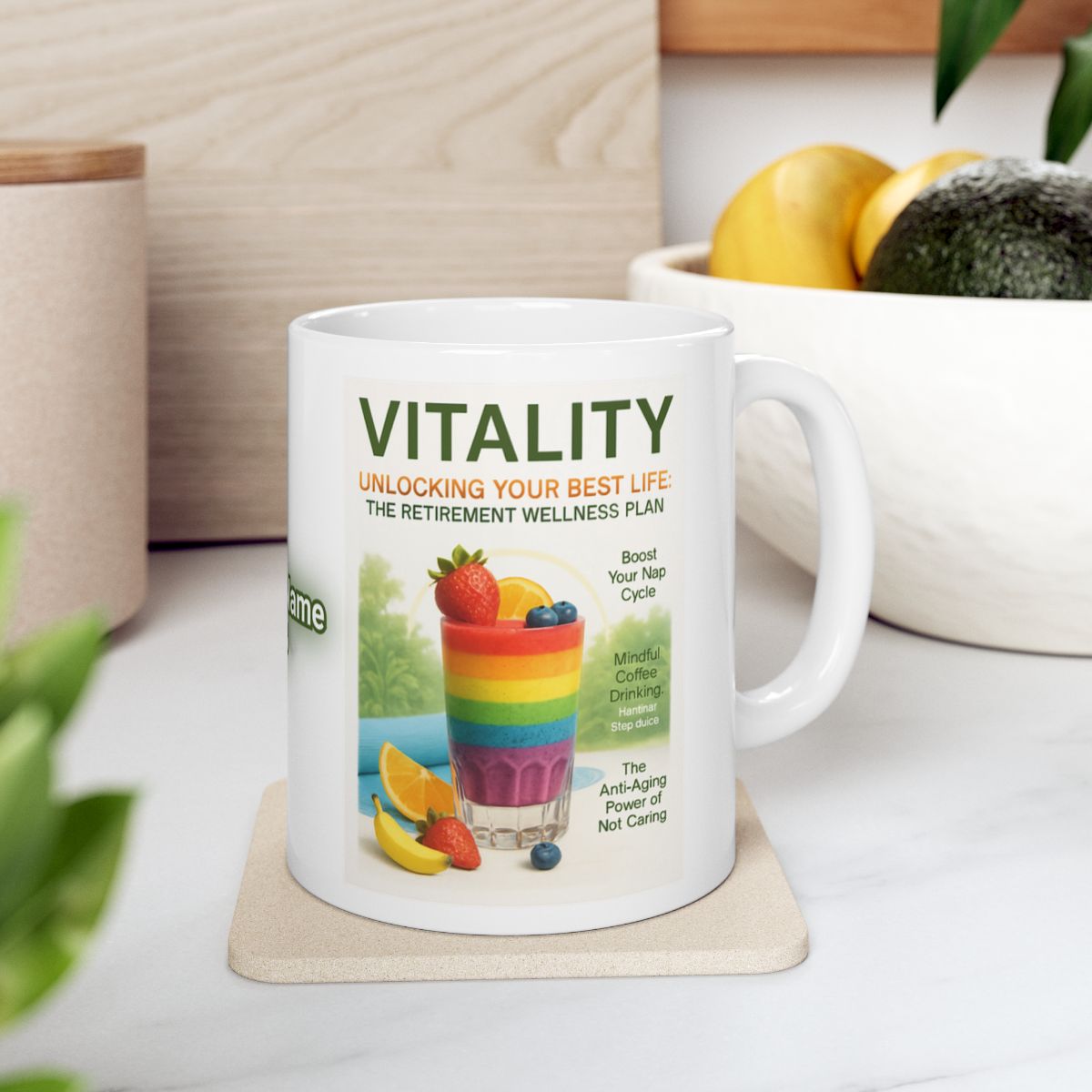 Vitality Retirement Wellness Plan Mug for a Boost