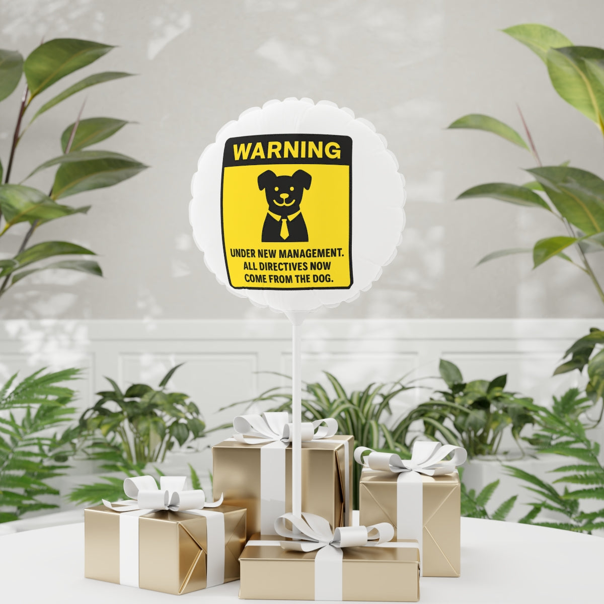 Under New Management Dog Directives Funny Humor Mylar Ballon - Retiree Gifts Retirement Party