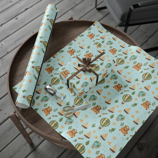 Vintage Inspired Hot Air Balloons Wrapping Paper