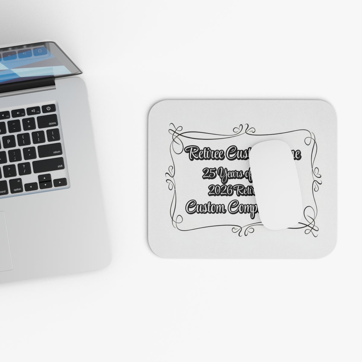 Retiree Custom 25 Years of Service 2026 Retirement Mouse Pad