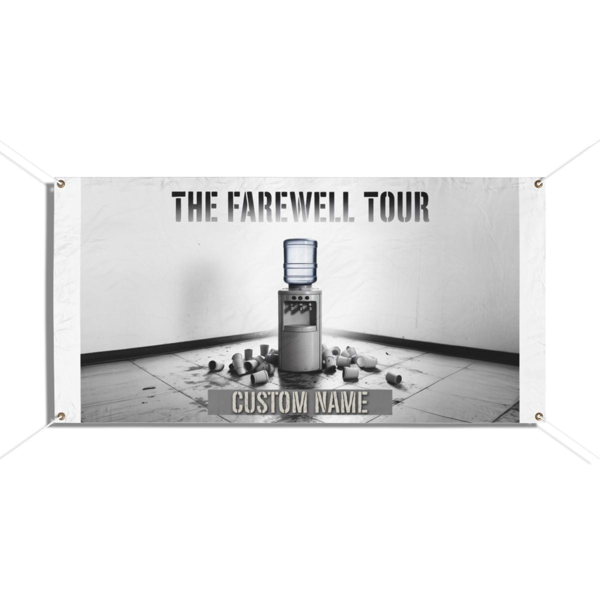 Water Cooler Farewell Tour Design for Your Event Vinyl Banner or Yard Sign - Retiree Gifts Retirement Party