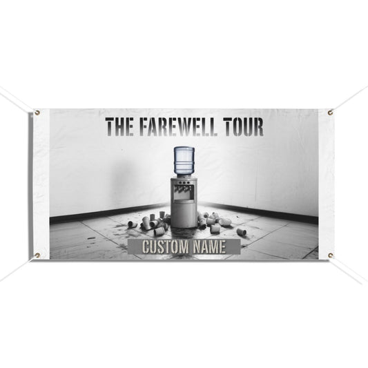 Water Cooler Farewell Tour Design for Your Event Vinyl Banner or Yard Sign - Retiree Gifts Retirement Party