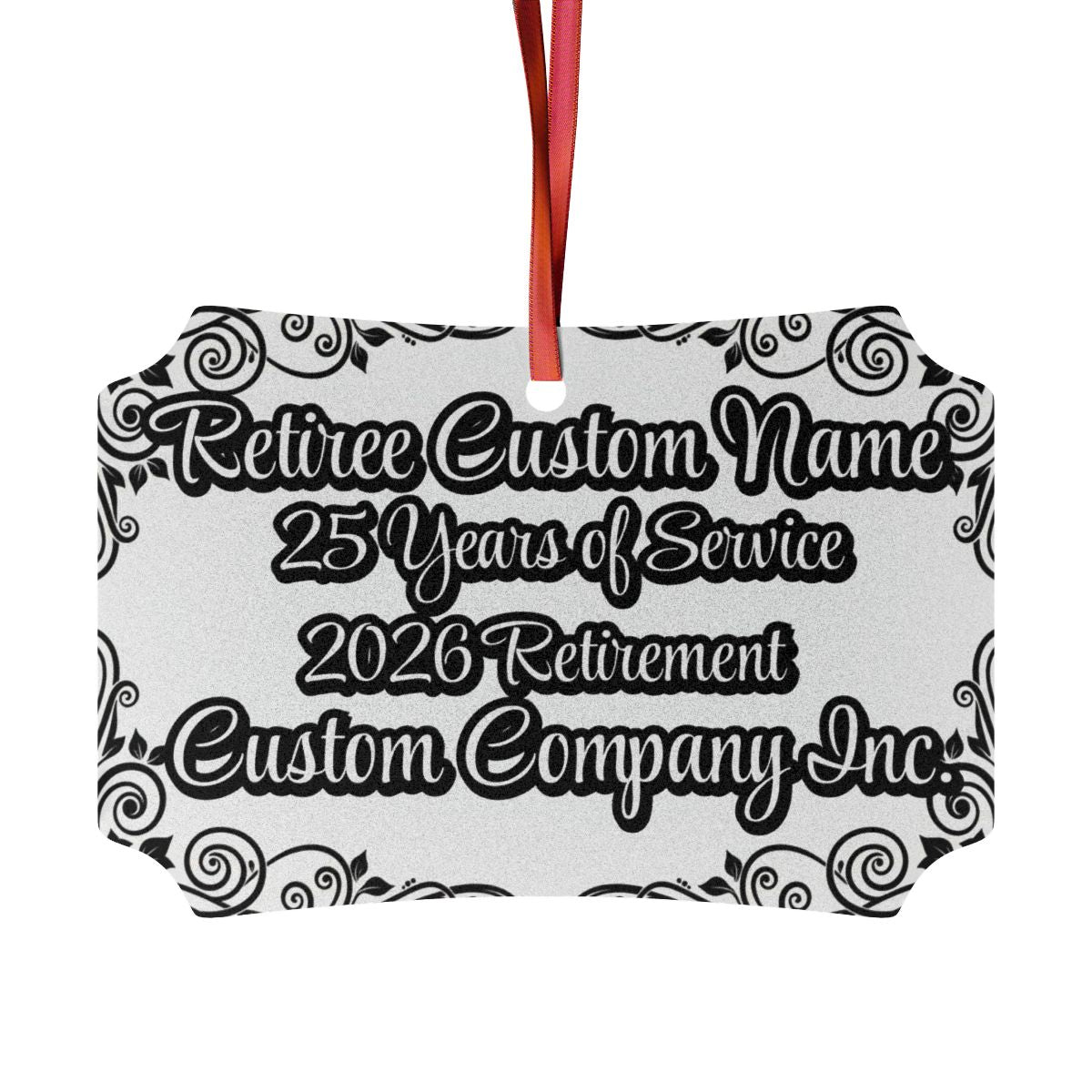 Retiree Custom Name 25 Years of Service 2026 Retirement Decoration