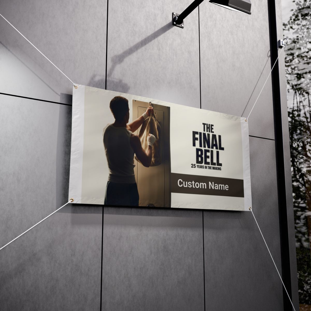 The Final Bell Years In The Making Athletic Boxer Vinyl Banner or Yard Sign - Retiree Gifts Retirement Party