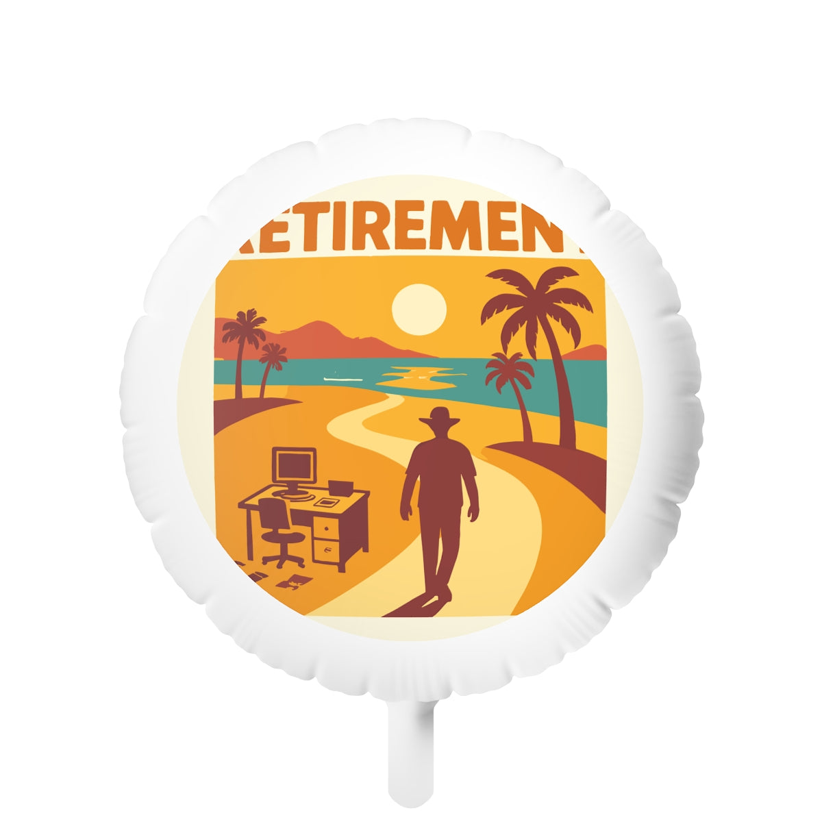 Retirement Dream Awaits At End | Personalize Design | Retirement Themed Mylar Ballons 11in or 22in - Retiree Gifts Retirement Party