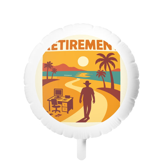 Retirement Dream Awaits At End | Personalize Design | Retirement Themed Mylar Ballons 11in or 22in - Retiree Gifts Retirement Party